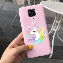 Чехол Style для Xiaomi Redmi Note 9S силиконовый бампер Розовый Diamond Unicorn
