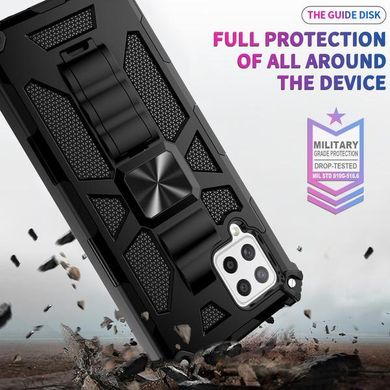 Чехол Shockproof Shield для Samsung Galaxy M22 / M225 бампер противоударный с подставкой Black