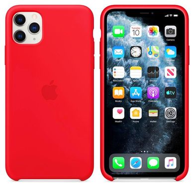 Чехол Silicone Сase для Iphone 11 Pro Max бампер накладка Red