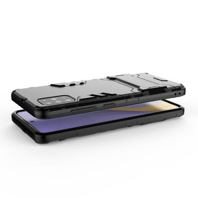 Чохол Iron для Samsung Galaxy A51 2020 / A515 протиударний бампер з підставкою Black