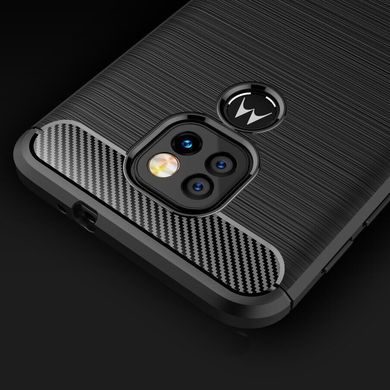 Чохол Carbon для Motorola Moto E7 Plus бампер протиударний Black