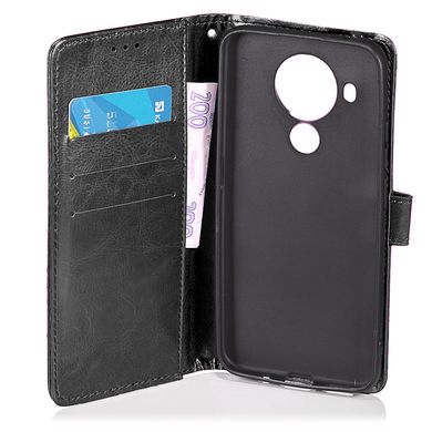 Чехол Idewei для Nokia 5.4 книжка кожа PU с визитницей черный