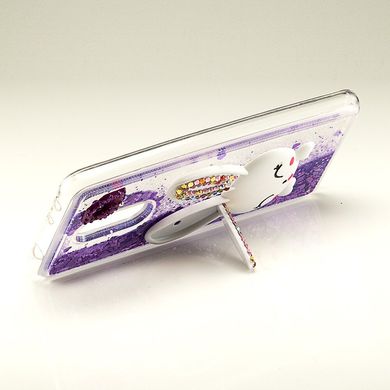 Чохол Glitter для Xiaomi Redmi 5 бампер рідкий блиск Заєць Фіолетовий