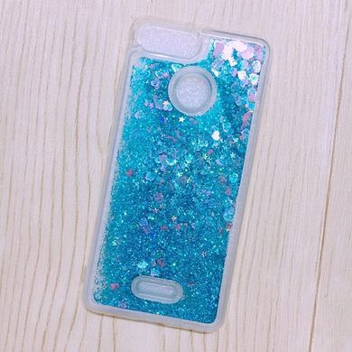 Чохол Glitter для Xiaomi Redmi 6A Бампер Рідкий блиск Синій
