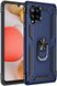 Чехол Shield для Samsung Galaxy M22 / M225 бампер противоударный с подставкой кольцом Dark-Blue