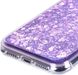 Чехол Glitter для Iphone XR бампер жидкий блеск фиолетовый