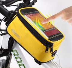 Велосипедная сумка Roswheel 6.5" велосумка для смартфона на раму 12496 L Yellow