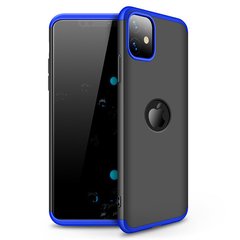 Чехол GKK 360 для Iphone 11 Бампер оригинальный с вырезом Black-Blue