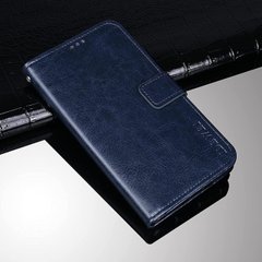 Чехол Idewei для Xiaomi Redmi 12C книжка кожа PU с визитницей синий