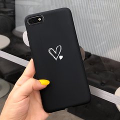 Чехол Style для Huawei Y5 2018 / Y5 Prime 2018 (5.45") Бампер силиконовый Черный Two hearts