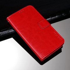 Чехол Idewei для Xiaomi Redmi 13 книжка кожа PU с визитницей красный