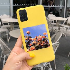 Чехол Style для Samsung Galaxy A51 2020 / A515 силиконовый бампер Желтый Roses