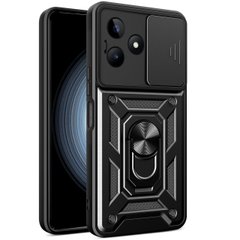 Чехол Hide Shield для Realme Note 50 бампер противоударный с подставкой Black