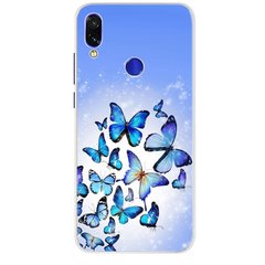 Чехол Print для Xiaomi Redmi Note 7 / Note 7 Pro силиконовый бампер Butterfly Blue