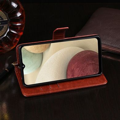Чехол Idewei для Samsung Galaxy M12 2021 / M127 книжка кожа PU с визитницей коричневый