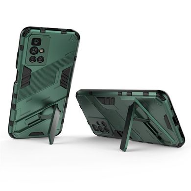 Чехол Bibercas Iron для Xiaomi Redmi 10 бампер противоударный с подставкой Green