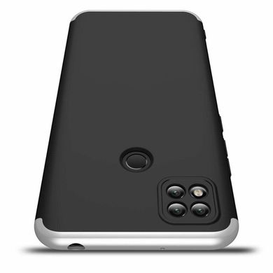 Чехол GKK 360 для Xiaomi Redmi 9C бампер противоударный Black-Silver