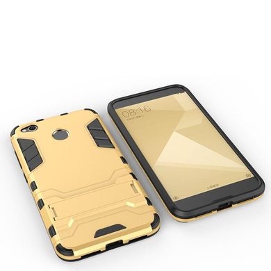 Чехол Iron для Xiaomi Redmi 4X бронированный Бампер Броня Gold