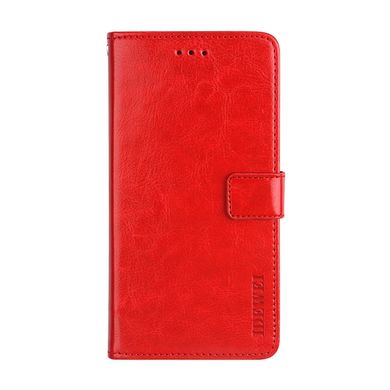 Чохол Idewei для Xiaomi Redmi 13 книжка шкіра PU з візитницею червоний