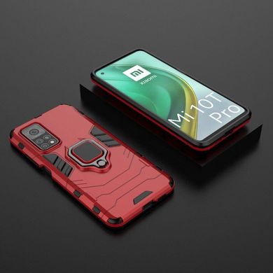 Чехол Iron Ring для Xiaomi Mi 10T / Mi 10T Pro бампер противоударный с подставкой Red
