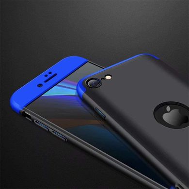 Чехол GKK 360 для Iphone SE 2020 Бампер оригинальный с вырезом Black-Blue