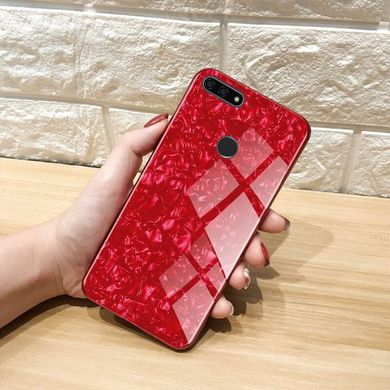 Чехол Marble для Huawei Y6 Prime 2018 бампер мраморный оригинальный Красный