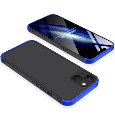 Чехол GKK 360 для Iphone 13 Бампер противоударный Black-Blue