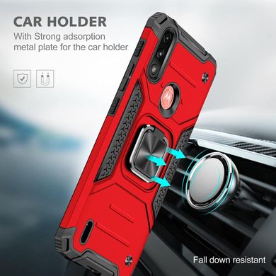Чехол Protector для Motorola Moto E7i / E7 Power / E7i Power бампер противоударный с подставкой Red
