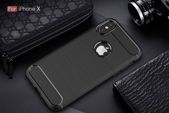 Чохол Carbon для Iphone X бампер оригінальний Black