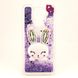 Чехол Glitter для Xiaomi Redmi 10X бампер жидкий блеск Заяц подставка Фиолетовый
