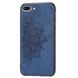 Чехол Embossed для Iphone 7 Plus / 8 Plus бампер накладка тканевый синий