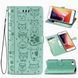 Чехол Embossed Cat and Dog для iPhone SE 2022 книжка кожа PU с визитницей мятный