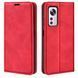 Чехол Taba Retro-Skin для Xiaomi Redmi Note 12S книжка с визитницей кожа PU красный