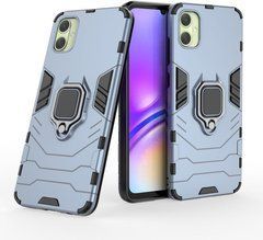 Чехол Iron Ring для Samsung Galaxy A07 / A075 противоударный бампер с подставкой кольцом Dark-Blue