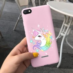 Чехол Style для Xiaomi Redmi 6A Бампер силиконовый Розовый Diamond Unicorn