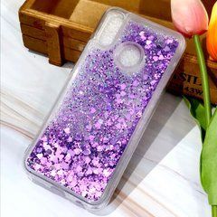 Чехол Glitter для Huawei P Smart Plus Бампер Жидкий блеск Фиолетовый УЦЕНКА