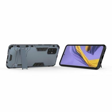 Чехол Iron для Samsung Galaxy A51 2020 / A515 противоударный бампер с подставкой Dark-Blue