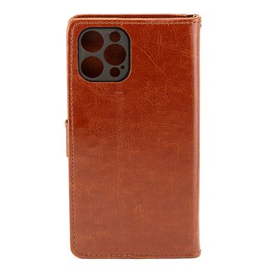 Чехол Idewei для Iphone 12 Pro Max книжка кожа PU с визитницей коричневый