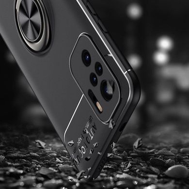 Чехол TPU Ring для Xiaomi Poco M5s бампер противоударный с кольцом Black