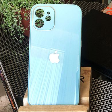 Чохол Color-Glass для Iphone 12 mini бампер із захистом камер Turquoise
