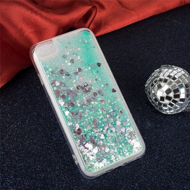 Чохол Glitter для Iphone 7 Plus / 8 Plus Бампер Рідкий блиск бірюзовий