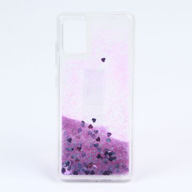 Чехол Glitter для Samsung Galaxy A51 2020 / A515 бампер Жидкий блеск аквариум Фиолетовый