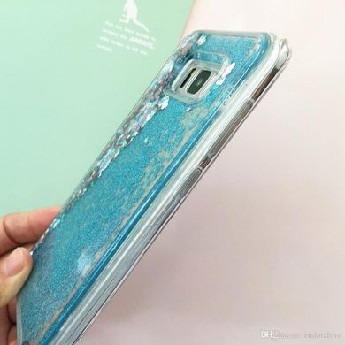Чехол Glitter для Samsung Galaxy S8 / G950 бампер силиконовый аквариум Синий
