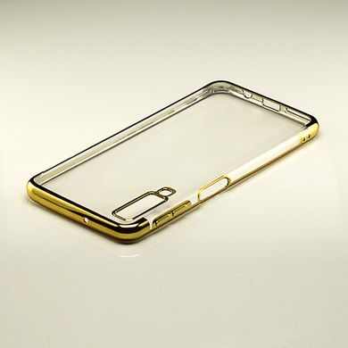 Чехол Frame для Samsung A7 2018 / A750F силиконовый бампер Gold