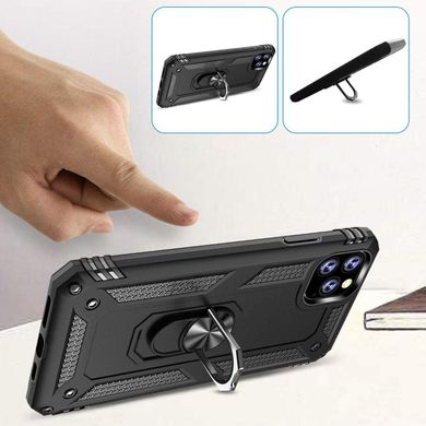 Чехол Shield для Iphone 11 Pro Max бампер противоударный с кольцом Black