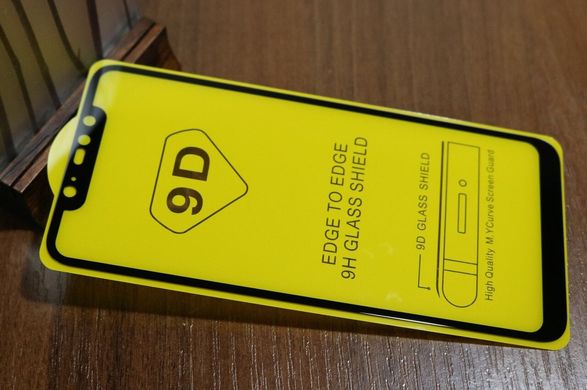 Захисне скло AVG 9D Full Glue для Xiaomi Redmi Note 6 Pro повноекранне чорне