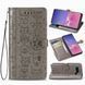 Чехол Embossed Cat and Dog для Samsung Galaxy S10 / G973 книжка кожа PU с визитницей серый
