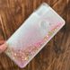 Чехол Glitter для Samsung Galaxy A40 2019 / A405F бампер Жидкий блеск звезды Розовый