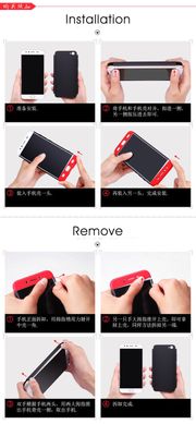 Чехол GKK 360 для Iphone 6 / 6s Бампер оригинальный без выреза накладка Red