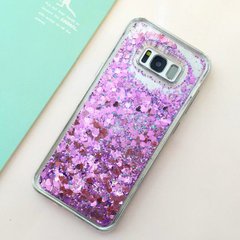Чехол Glitter для Samsung Galaxy S8 / G950 бампер силиконовый аквариум Фиолетовый